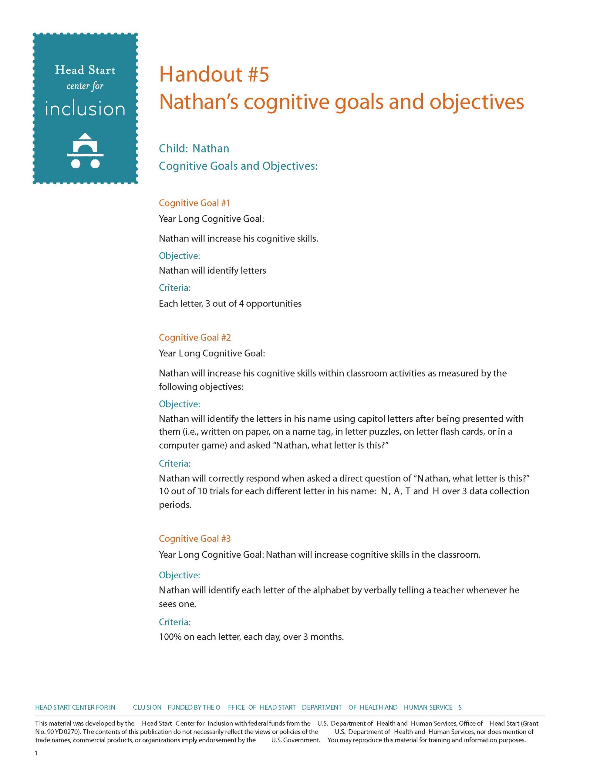 Nathan's Goals & Objectives